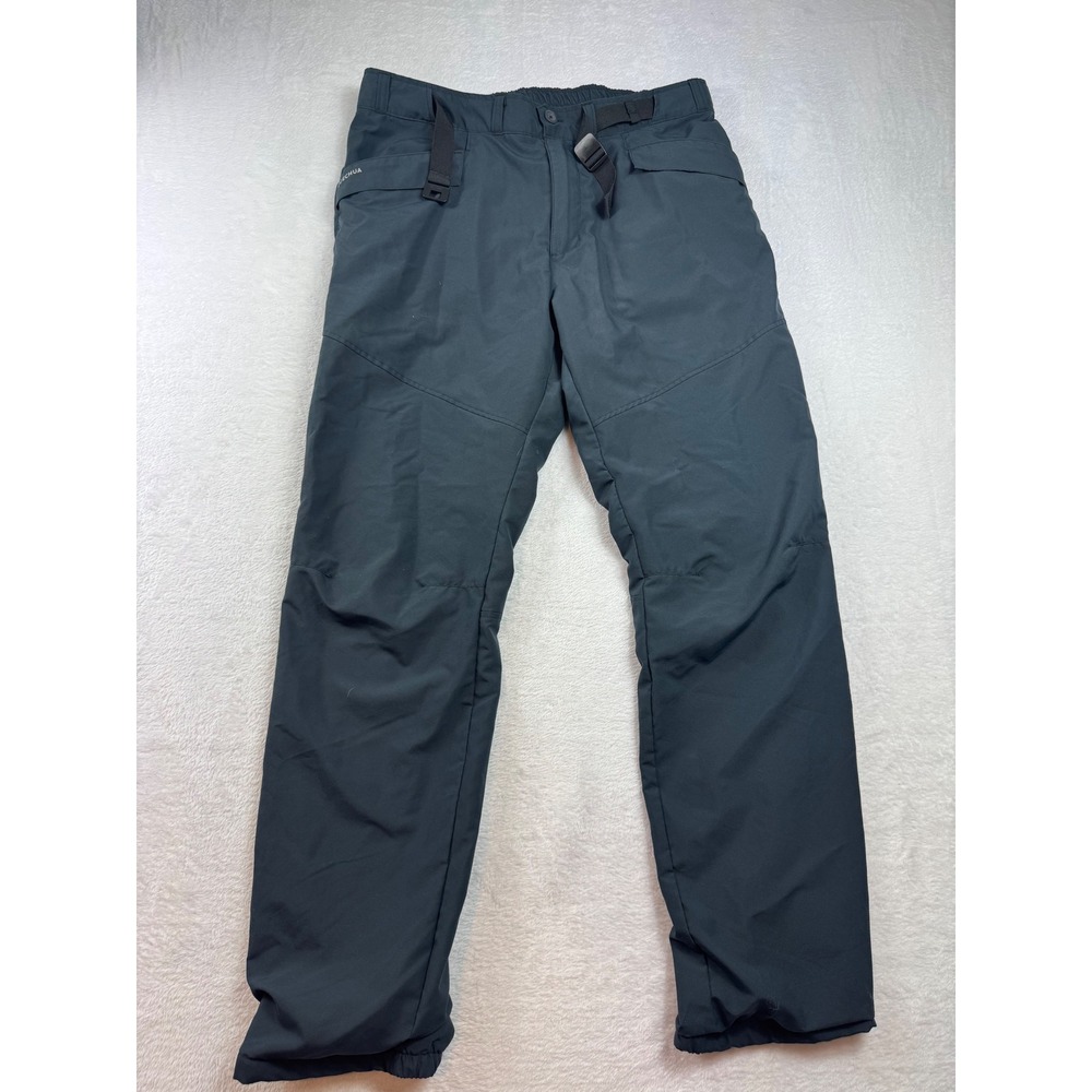 Quechua Decathlon Mens Fleece Lined Hiking Pants Gray W36 Insulated Outdoor